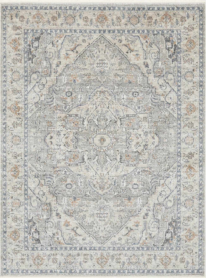 Brocky Traditional Style Grey And Ivory Area Rug - The Rug Decor