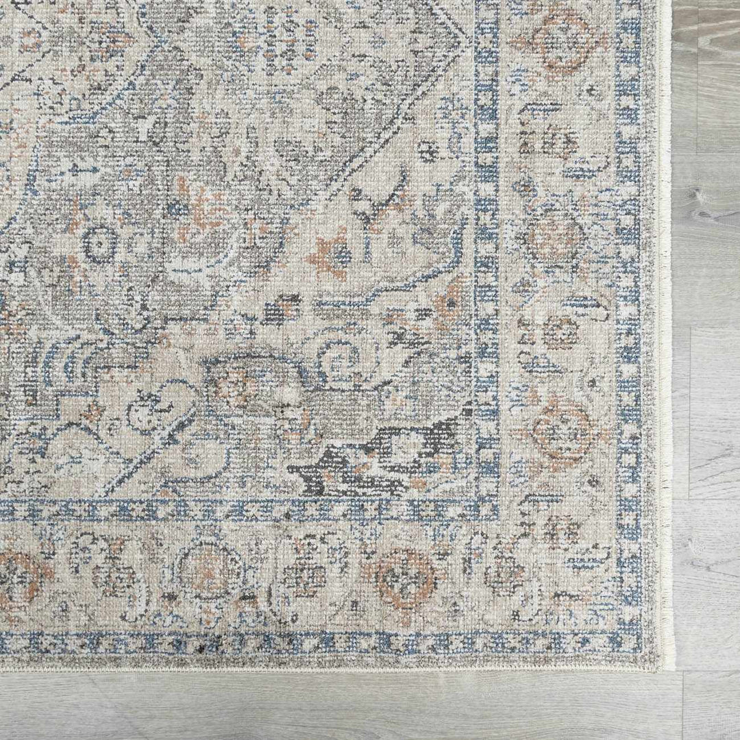 Brocky Traditional Style Grey And Ivory Area Rug - The Rug Decor
