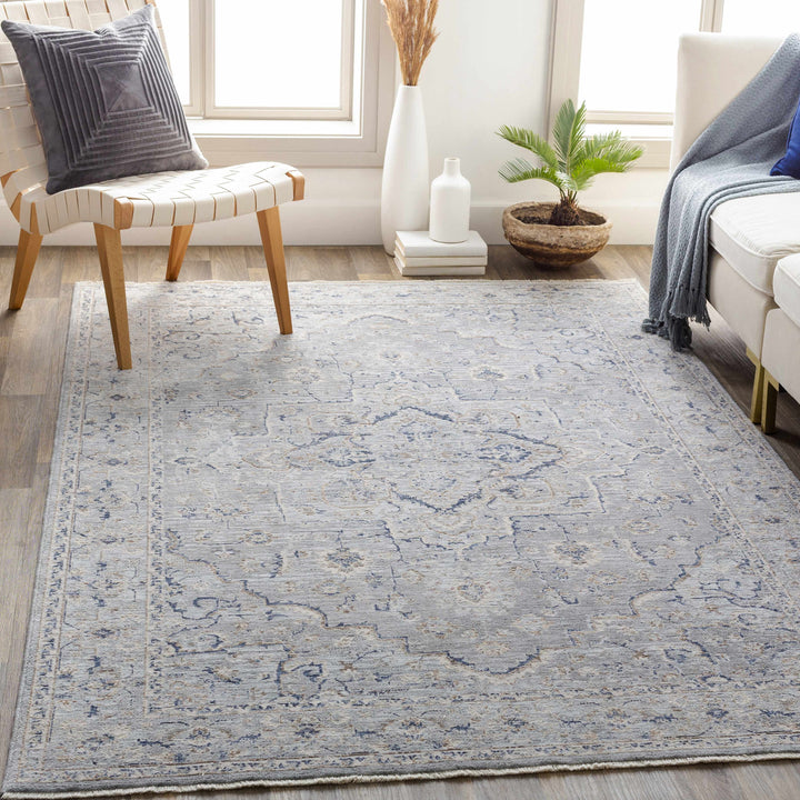 Brodhead Gray Traditional Style Area Rug