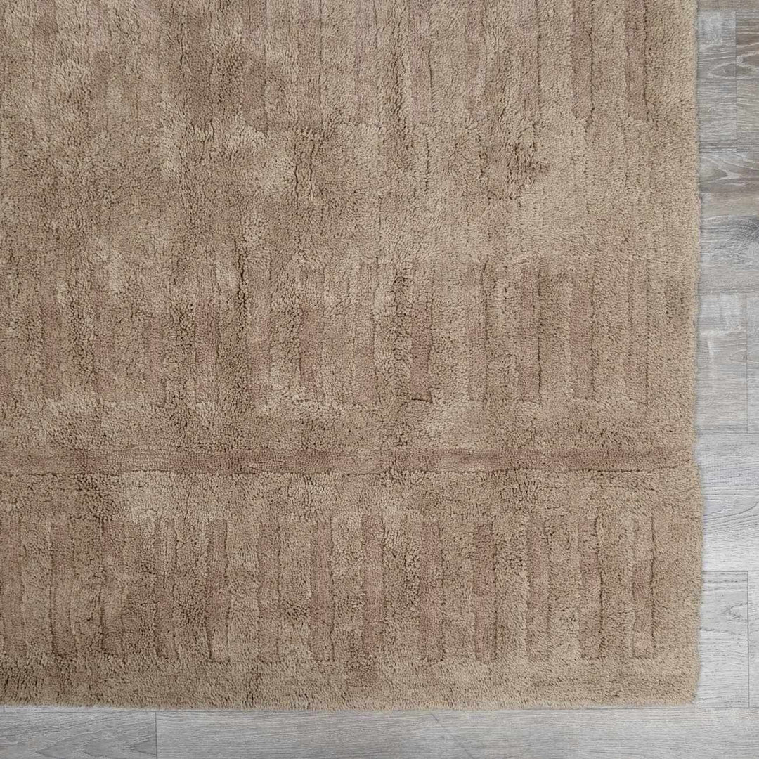 Broken-Stripe Hand-Tufted Washable Wool Area Rug - The Rug Decor