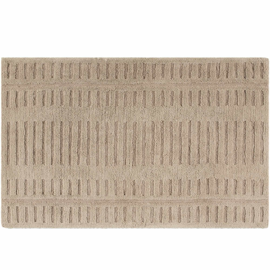 Broken-Stripe Hand-Tufted Washable Wool Area Rug - The Rug Decor