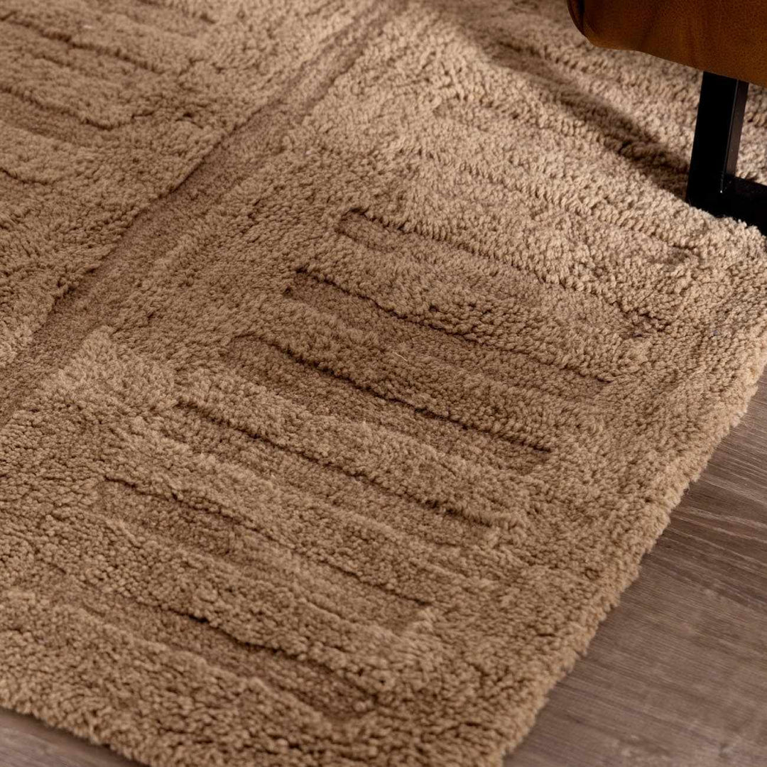 Broken-Stripe Hand-Tufted Washable Wool Area Rug - The Rug Decor