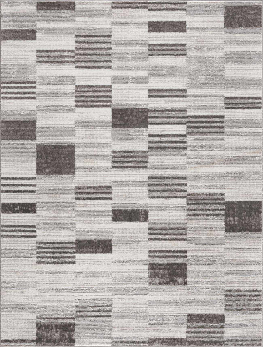Bronka Modern Geometric Design Gray Machine Woven Rug - The Rug Decor