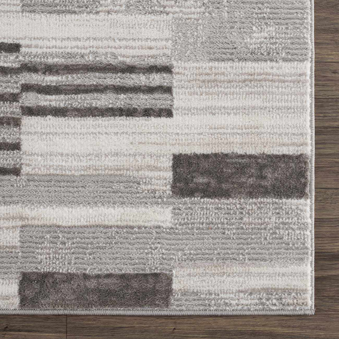 Bronka Modern Geometric Design Gray Machine Woven Rug - The Rug Decor