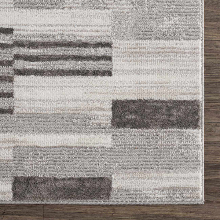 Bronka Modern Geometric Design Gray Machine Woven Rug - The Rug Decor