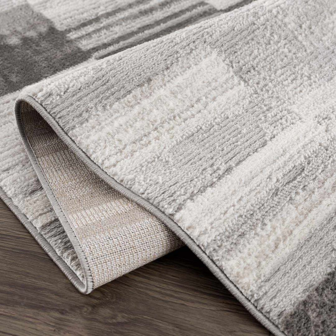 Bronka Modern Geometric Design Gray Machine Woven Rug - The Rug Decor