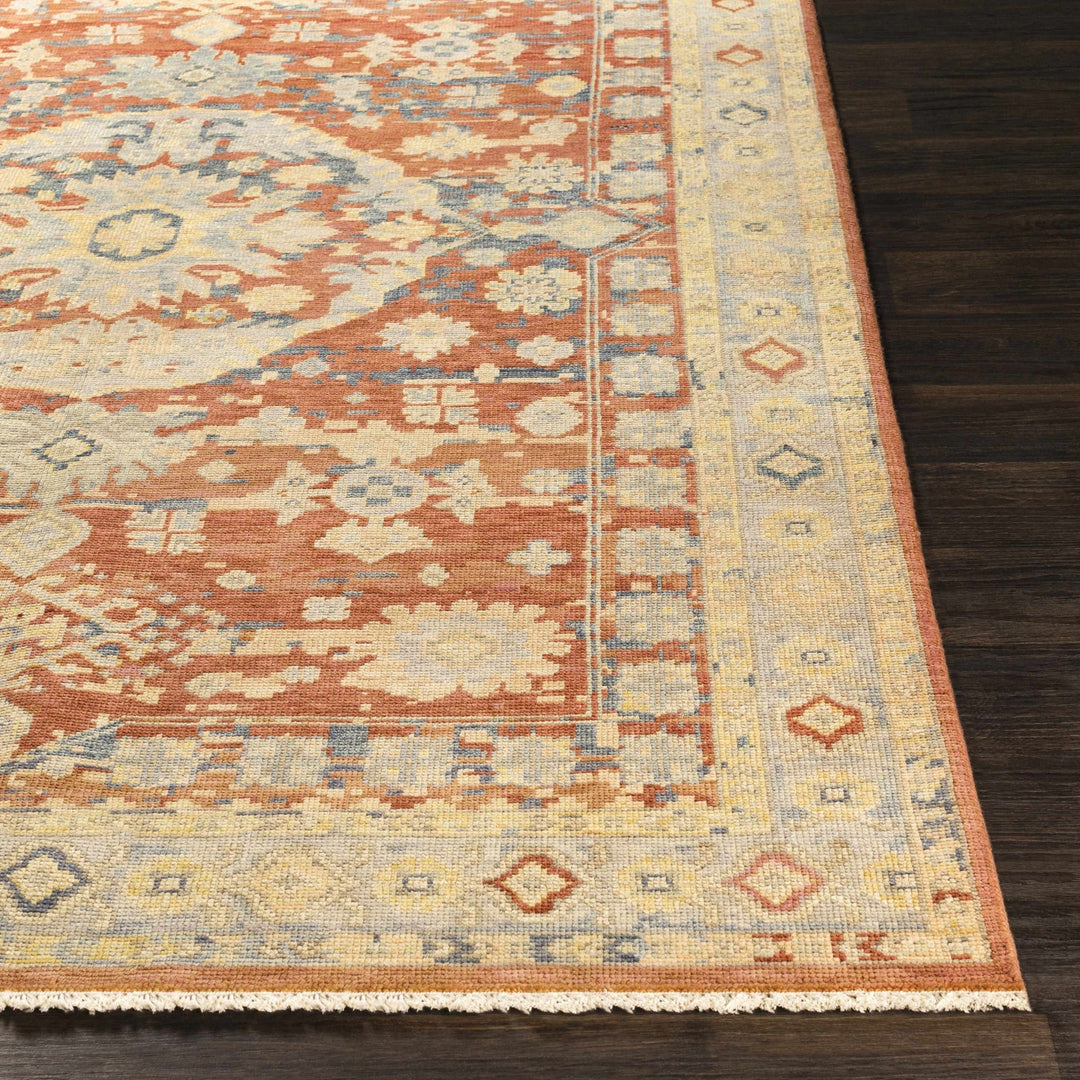 Brookeland Traditional Beige And Rust Hand Knotted Wool Area Rug - The Rug Decor