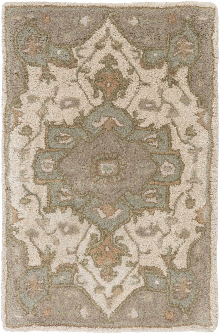 Broomfield Medallion Design Tan And Beige Hand Tufted Wool Rug - The Rug Decor