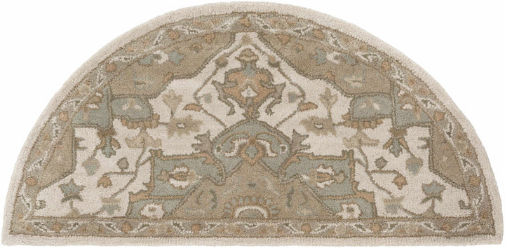 Broomfield Medallion Design Tan And Beige Hand Tufted Wool Rug - The Rug Decor