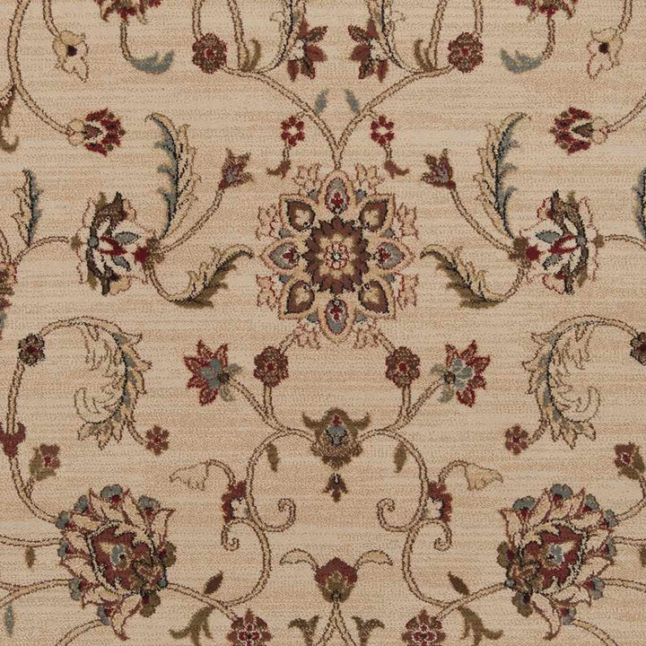 Brown And Beige Traditional Oushak Design Machine Woven Rug - The Rug Decor