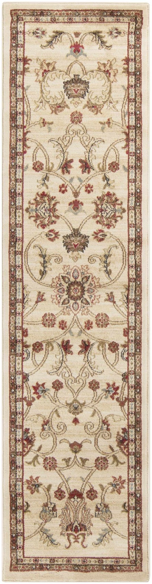 Brown And Beige Traditional Oushak Design Machine Woven Rug - The Rug Decor