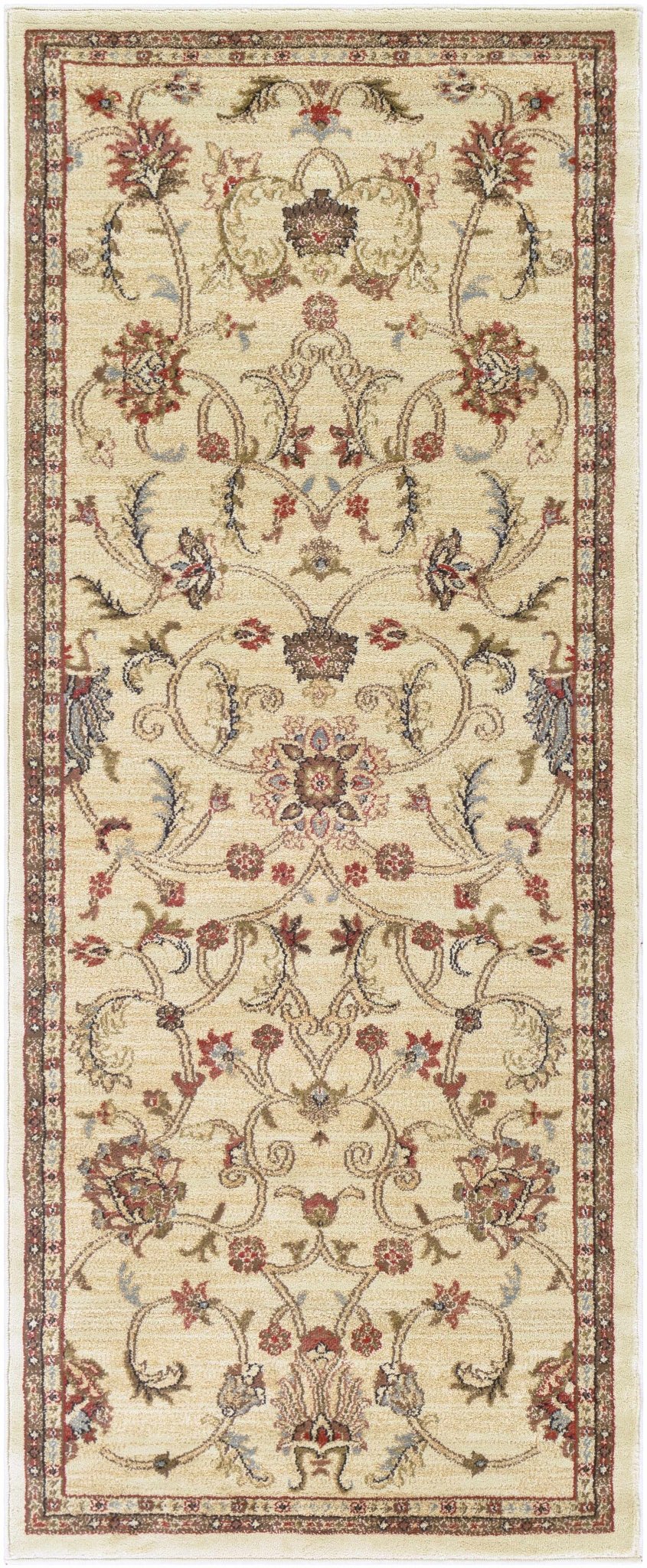 Brown And Beige Traditional Oushak Design Machine Woven Rug - The Rug Decor
