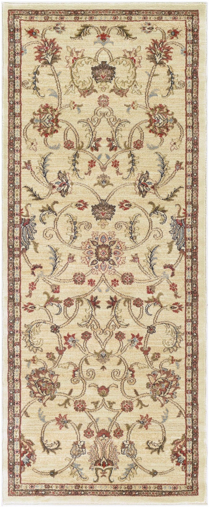 Brown And Beige Traditional Oushak Design Machine Woven Rug - The Rug Decor
