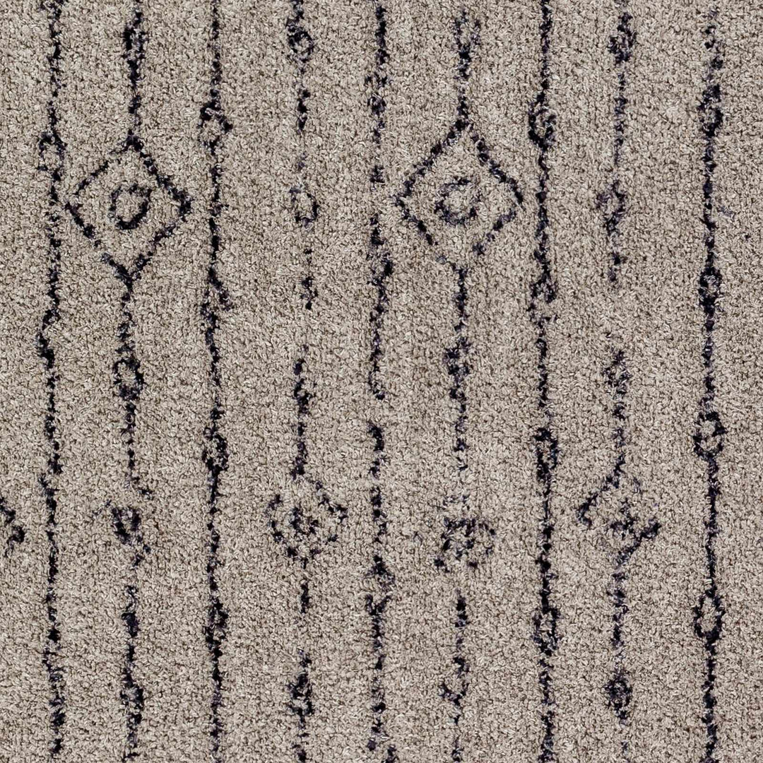 Brown and Dark Purple Geometrical Stripe Design Multi size washable Area Rug - The Rug Decor