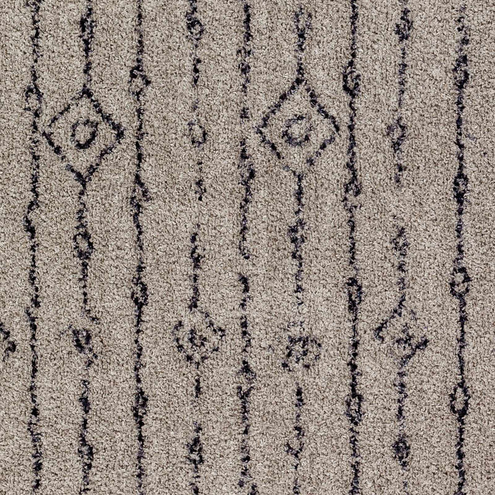 Brown and Dark Purple Geometrical Stripe Design Multi size washable Area Rug - The Rug Decor