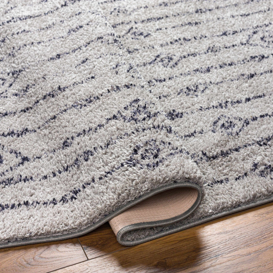 Brown and Dark Purple Geometrical Stripe Design Multi size washable Area Rug - The Rug Decor