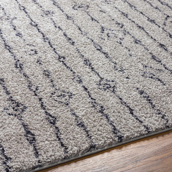 Brown and Dark Purple Geometrical Stripe Design Multi size washable Area Rug - The Rug Decor