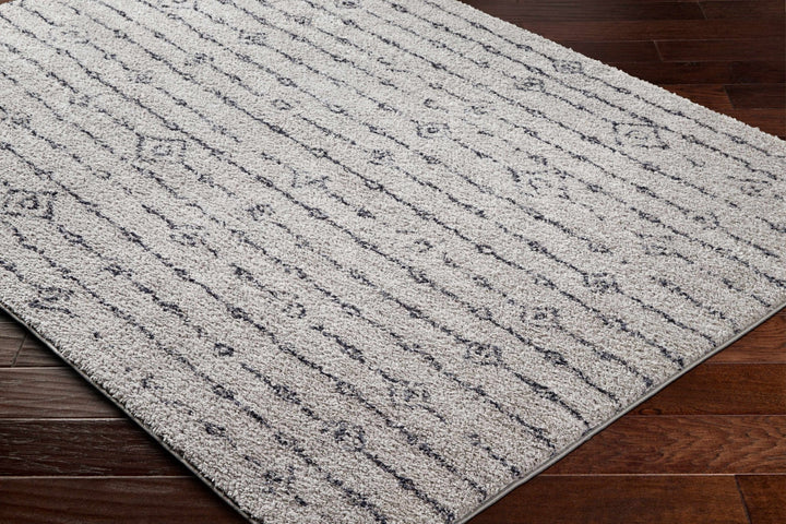 Brown and Dark Purple Geometrical Stripe Design Multi size washable Area Rug - The Rug Decor