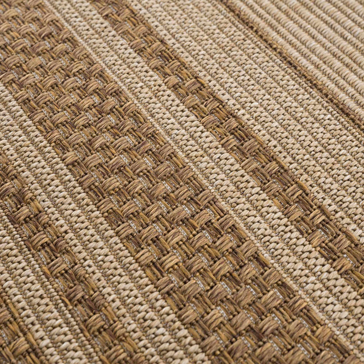 Brown And Tan Faux Jute Rug - The Rug Decor