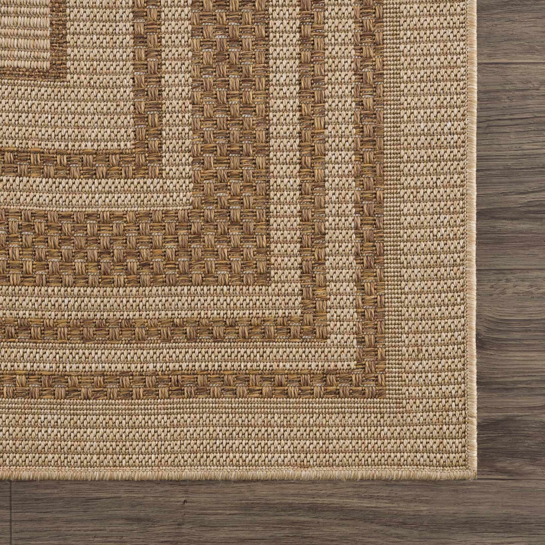 Brown And Tan Faux Jute Rug - The Rug Decor