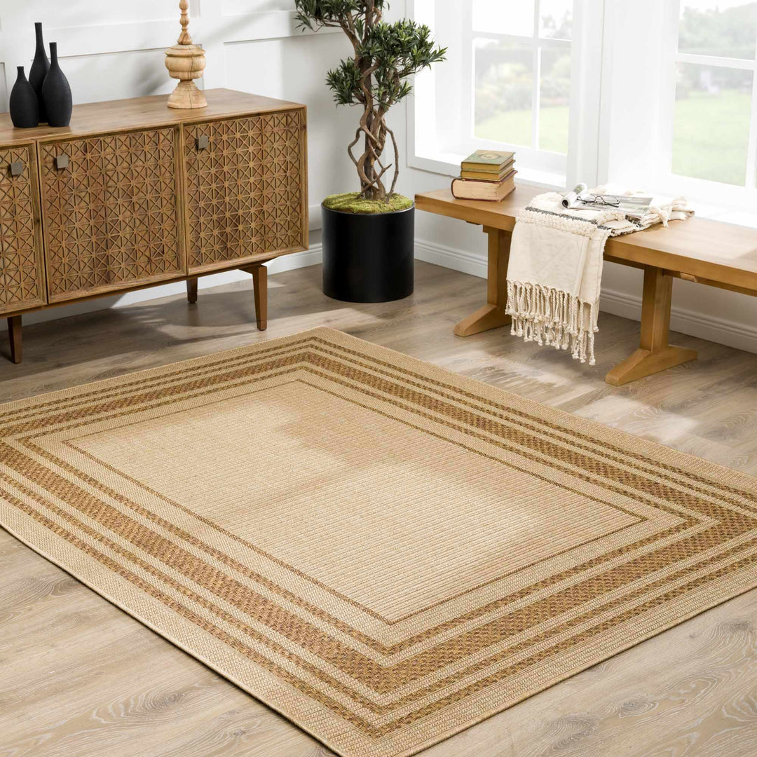 Brown And Tan Faux Jute Rug - The Rug Decor