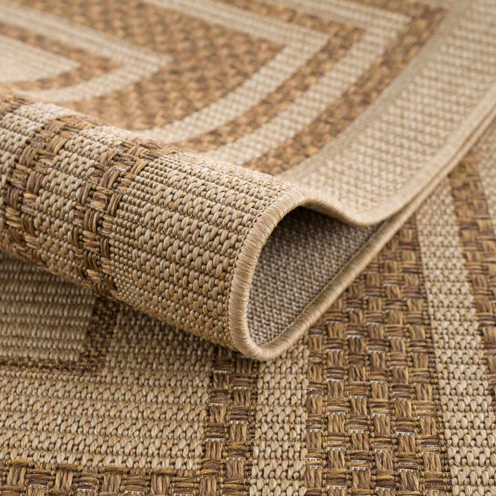 Brown And Tan Faux Jute Rug - The Rug Decor