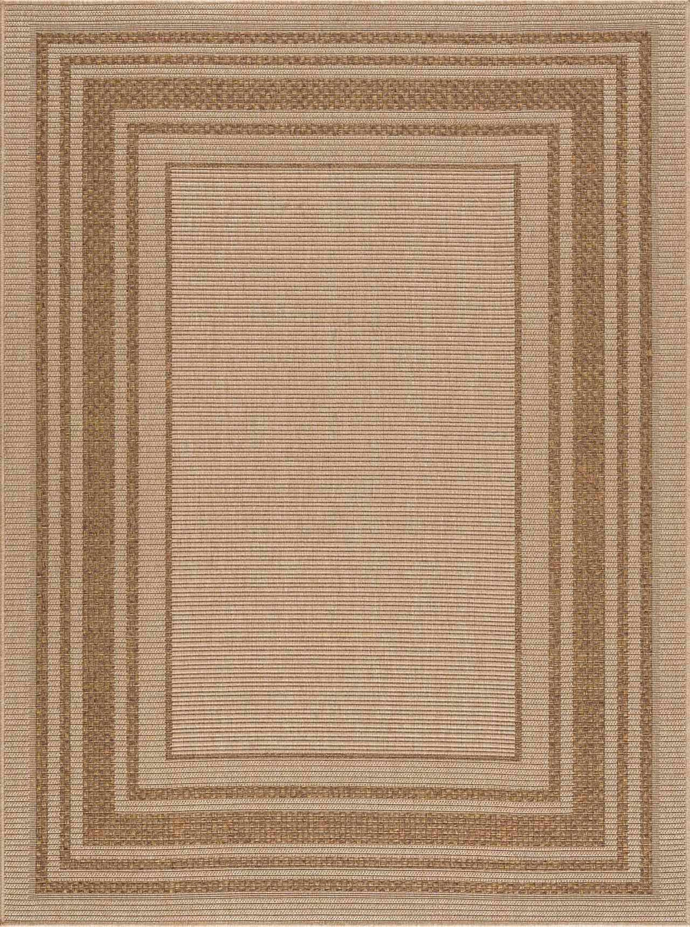 Brown And Tan Faux Jute Rug - The Rug Decor