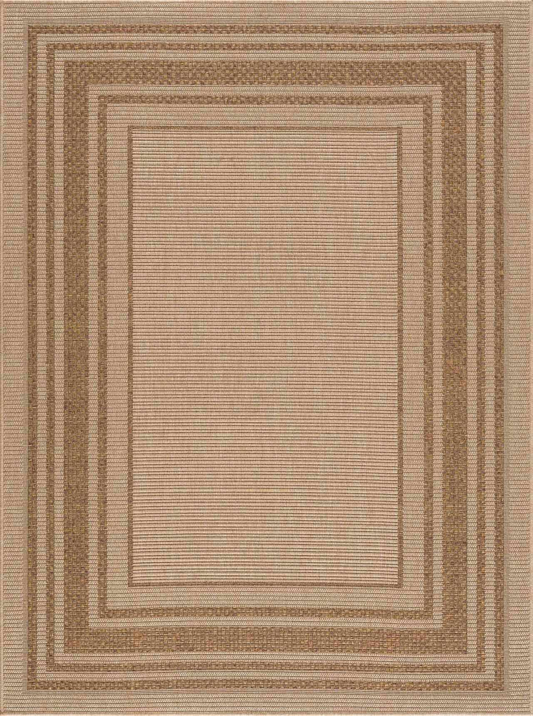 Brown And Tan Faux Jute Rug - The Rug Decor