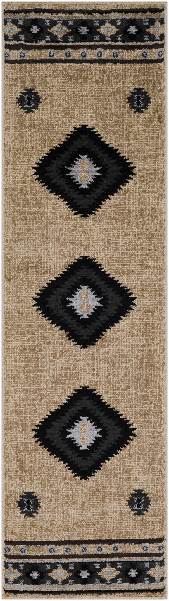 Brown, Black and Light Purple Mamluk Design Multi Size area Rug - The Rug Decor