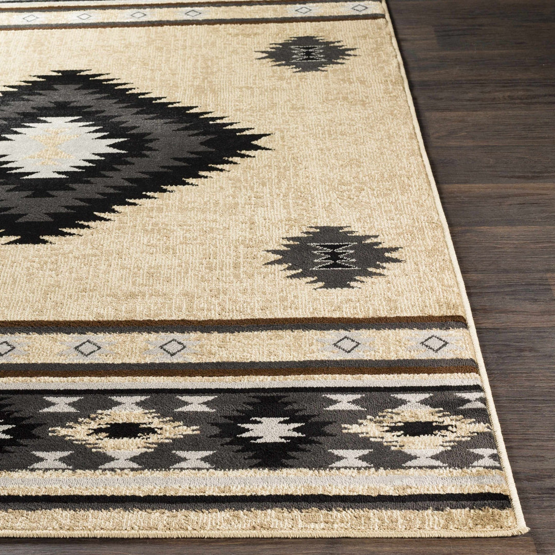 Brown, Black and Light Purple Mamluk Design Multi Size area Rug - The Rug Decor