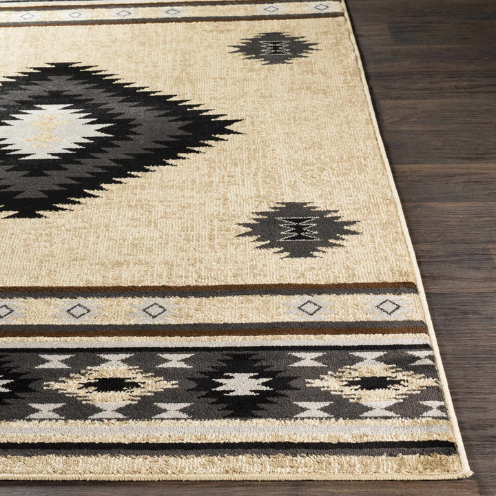 Brown, Black and Light Purple Mamluk Design Multi Size area Rug - The Rug Decor