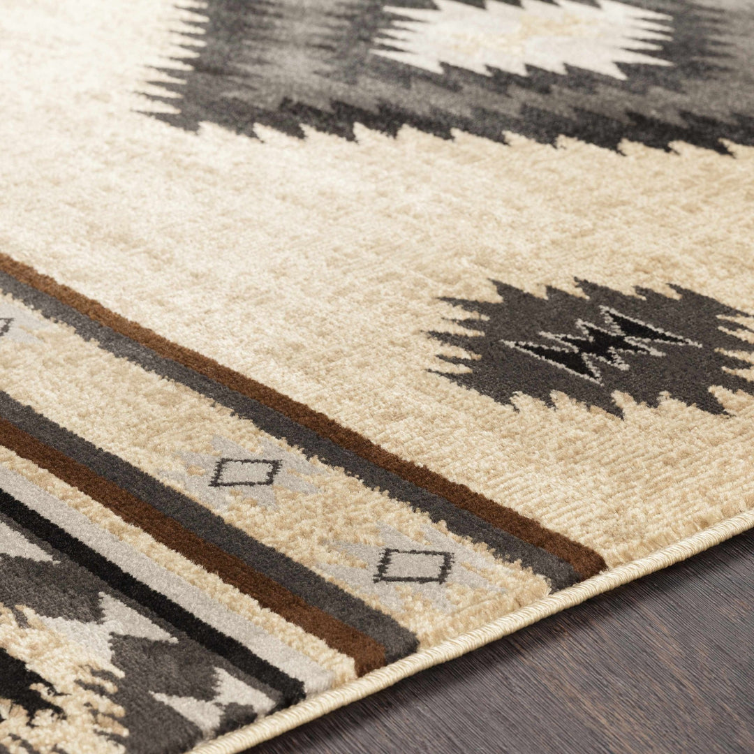 Brown, Black and Light Purple Mamluk Design Multi Size area Rug - The Rug Decor