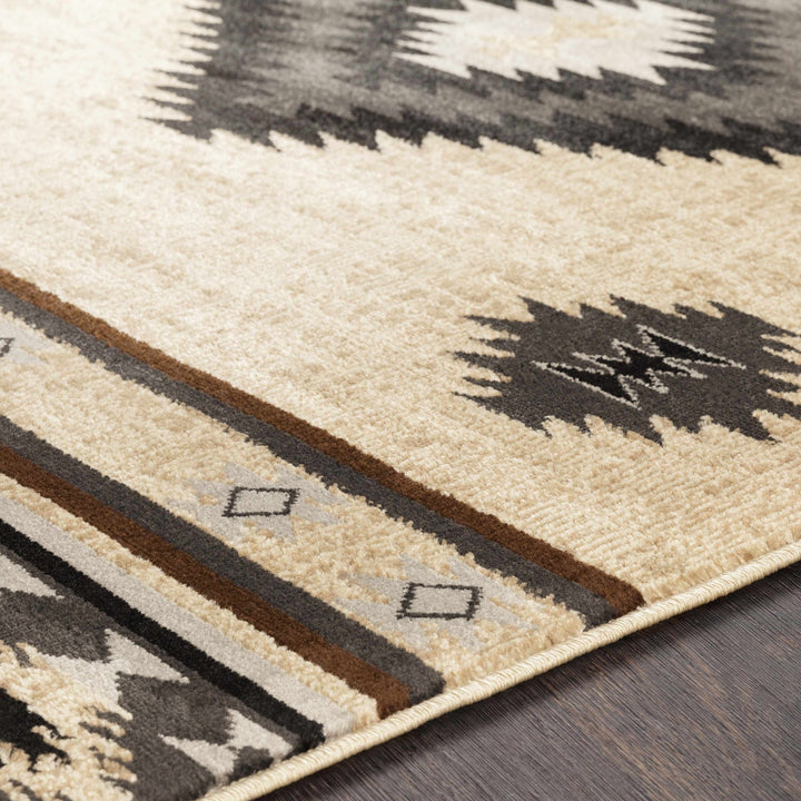 Brown, Black and Light Purple Mamluk Design Multi Size area Rug - The Rug Decor