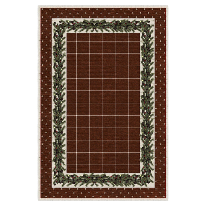 Brown Modern Geometrical Machine Washable Cotton Area Rug - The Rug Decor