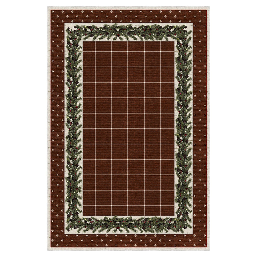 Brown Modern Geometrical Machine Washable Cotton Area Rug - The Rug Decor