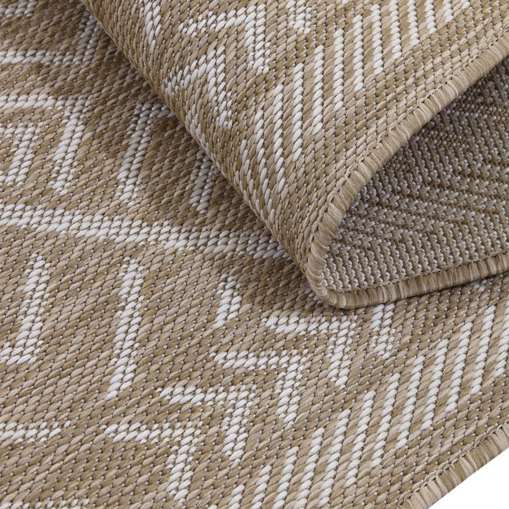 Brown Modern Geometrical Style Machine Washable Rug - The Rug Decor