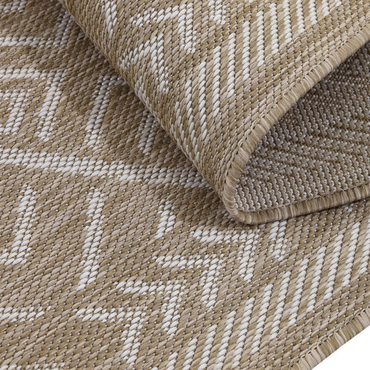 Brown Modern Geometrical Style Machine Washable Rug - The Rug Decor