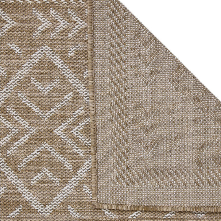 Brown Modern Geometrical Style Machine Washable Rug - The Rug Decor