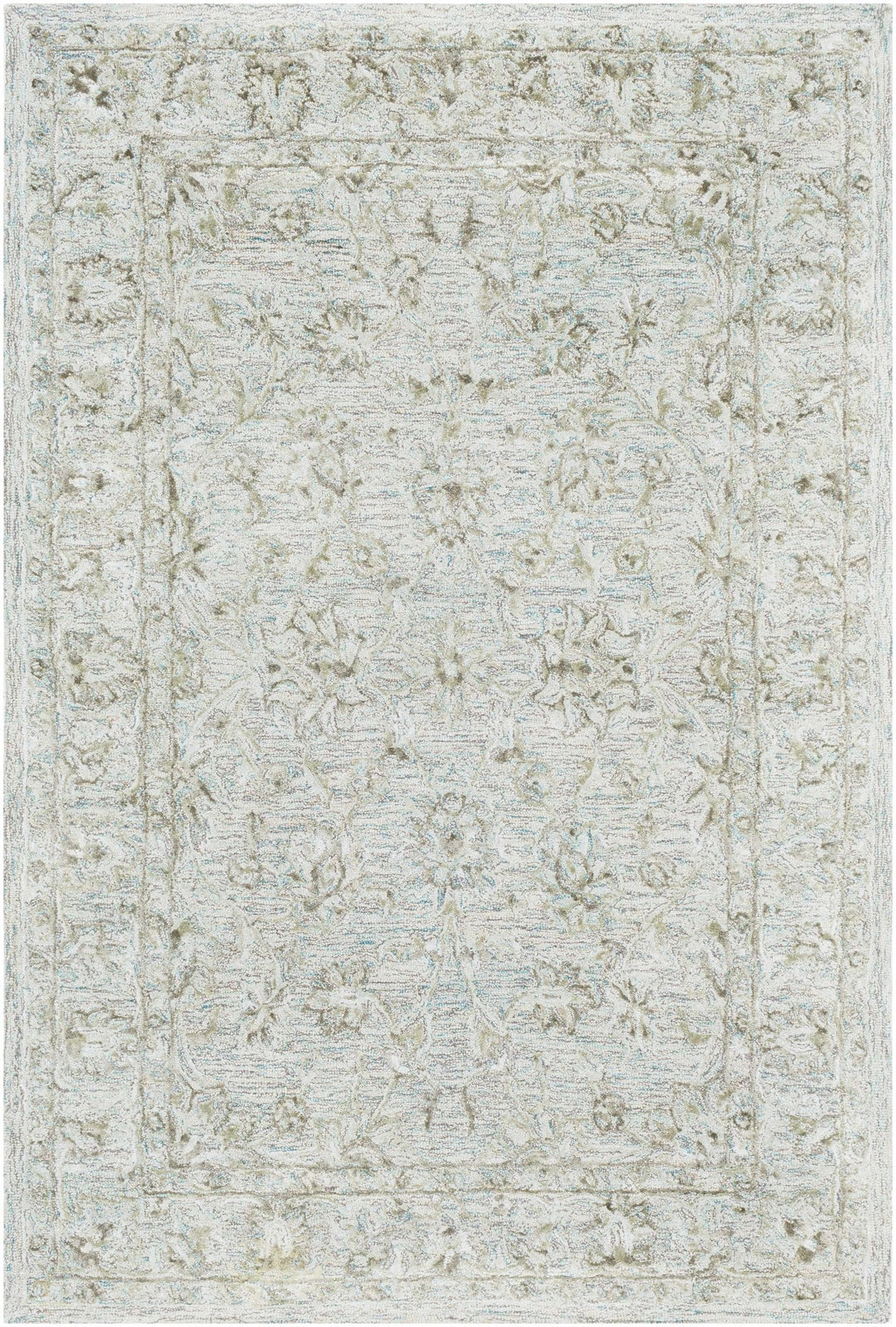 Browning Traditional Ivory And Olive Area Rug - The Rug Decor