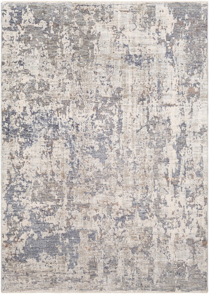 Broxbourne Modern Abstract Design Ivory And Blue Area Rug - The Rug Decor
