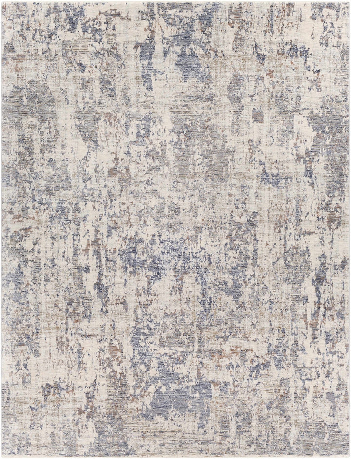 Broxbourne Modern Abstract Design Ivory And Blue Area Rug - The Rug Decor