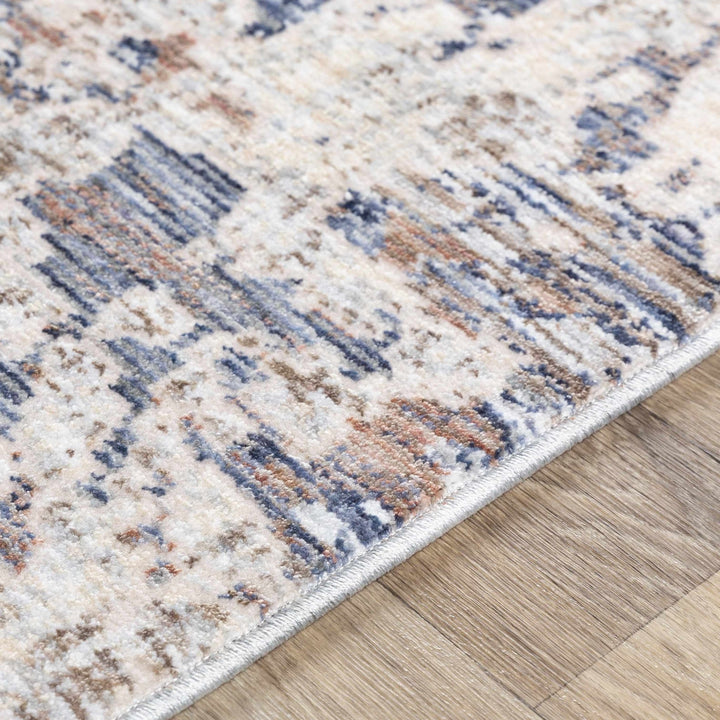 Broxbourne Modern Abstract Design Ivory And Blue Area Rug - The Rug Decor