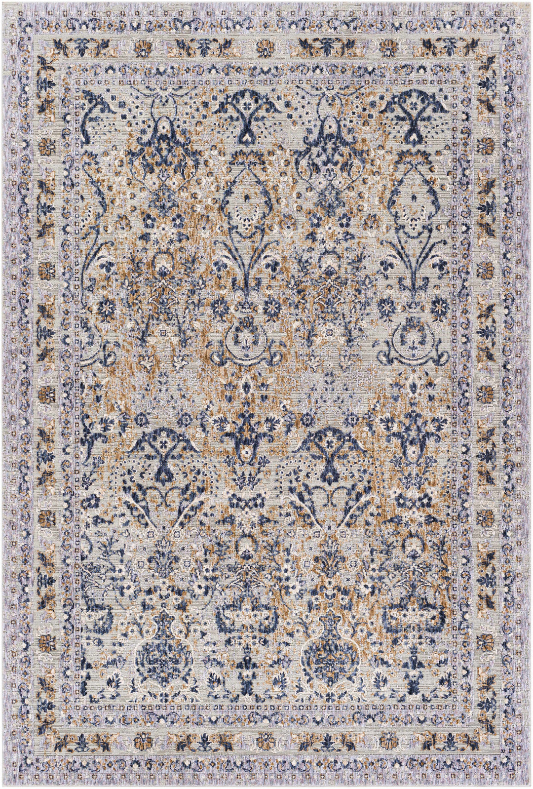 Barrie Traditional Style Gray And Brown Area Rug