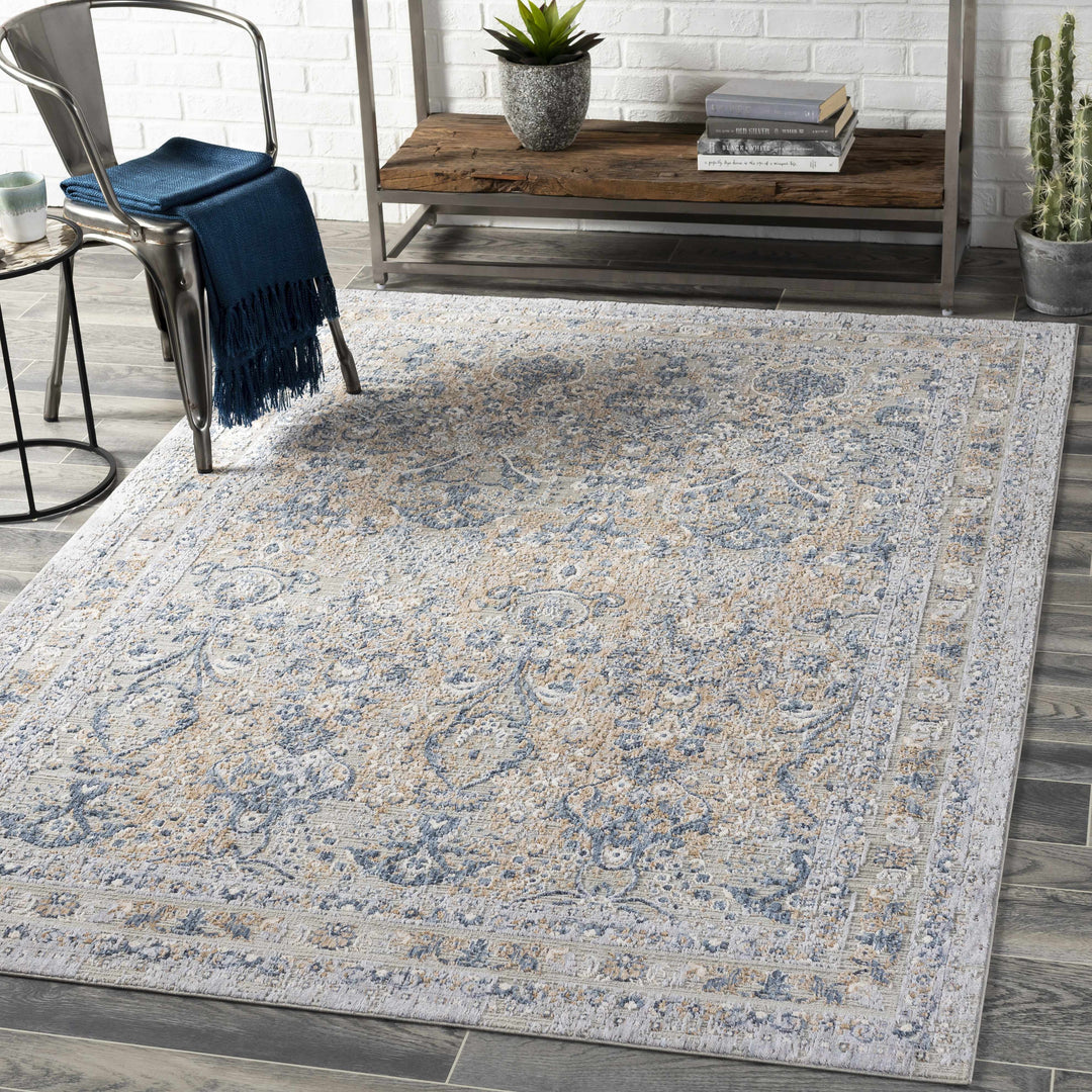 Barrie Traditional Style Gray And Brown Area Rug