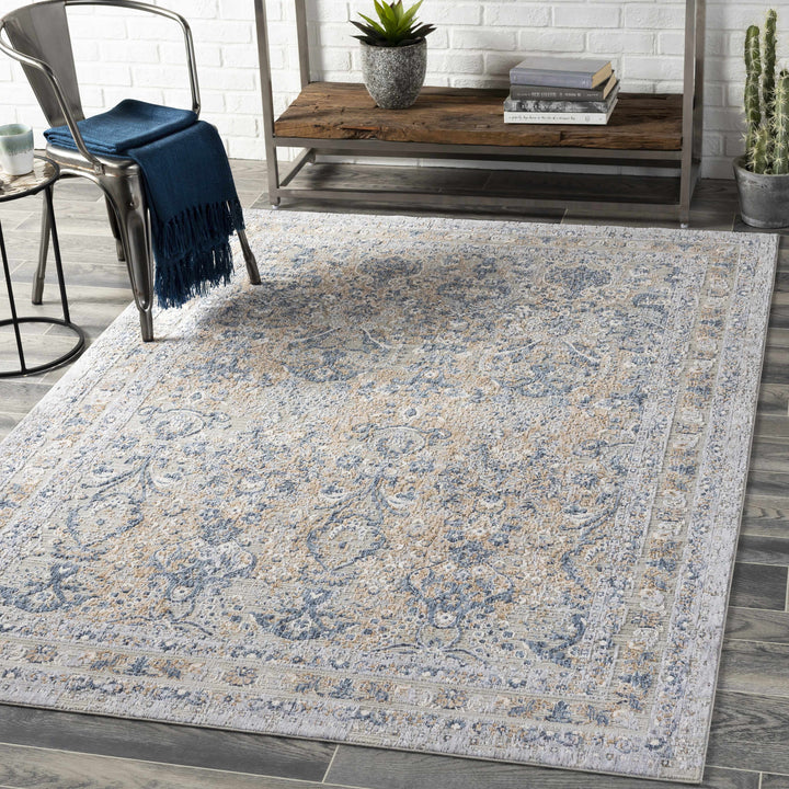 Barrie Traditional Style Gray And Brown Area Rug