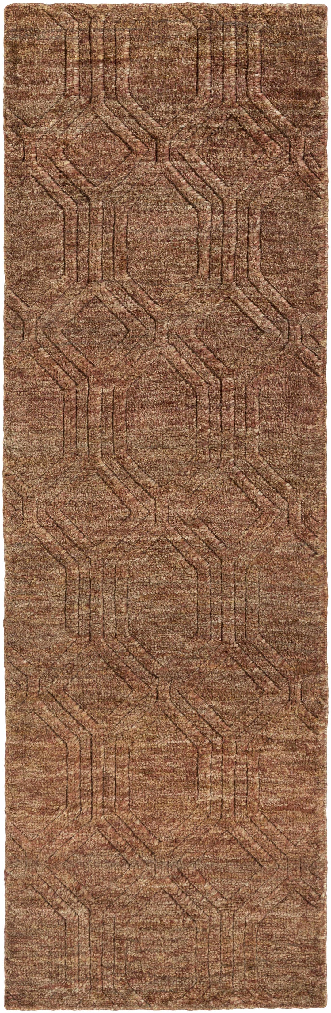 Bartlett Brown Contemporary Style Hand Knotted Area Rug