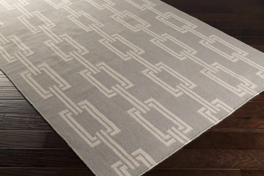 Brundidge Geometric Design Ivory And Gray Area Rug - The Rug Decor