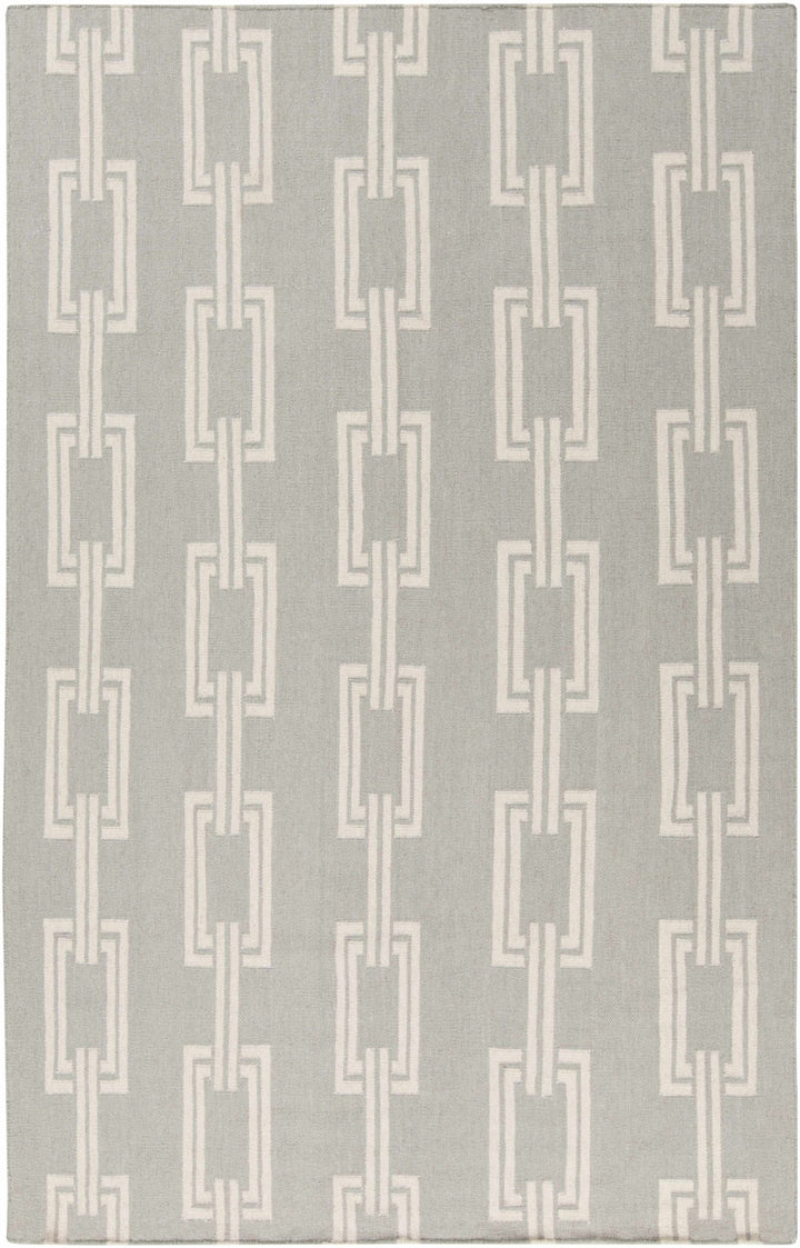 Brundidge Geometric Design Ivory And Gray Area Rug - The Rug Decor