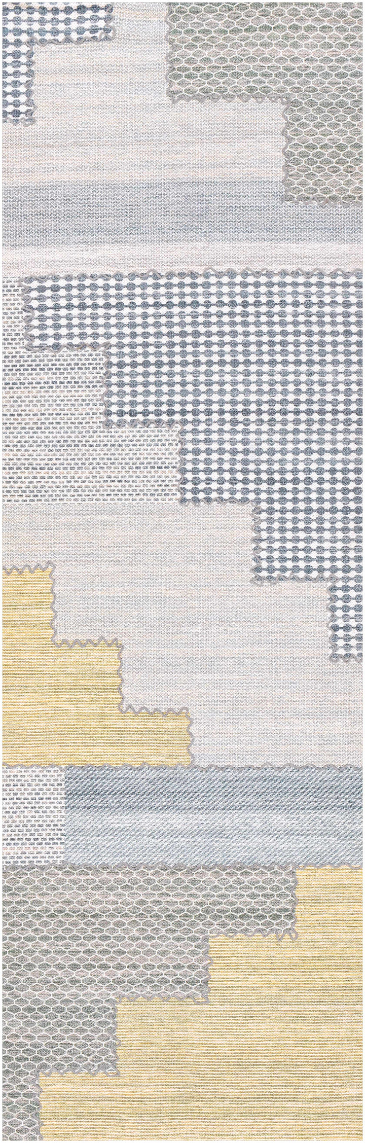 Bishopton Modern Style Gray And Blue Hand Woven Area Rug