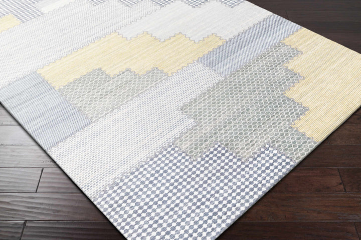 Bishopton Modern Style Gray And Blue Hand Woven Area Rug